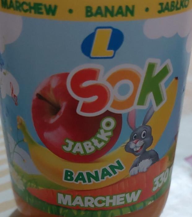 Zdjęcia - Sok z marchwi, bananów , jabłek Lewiatan