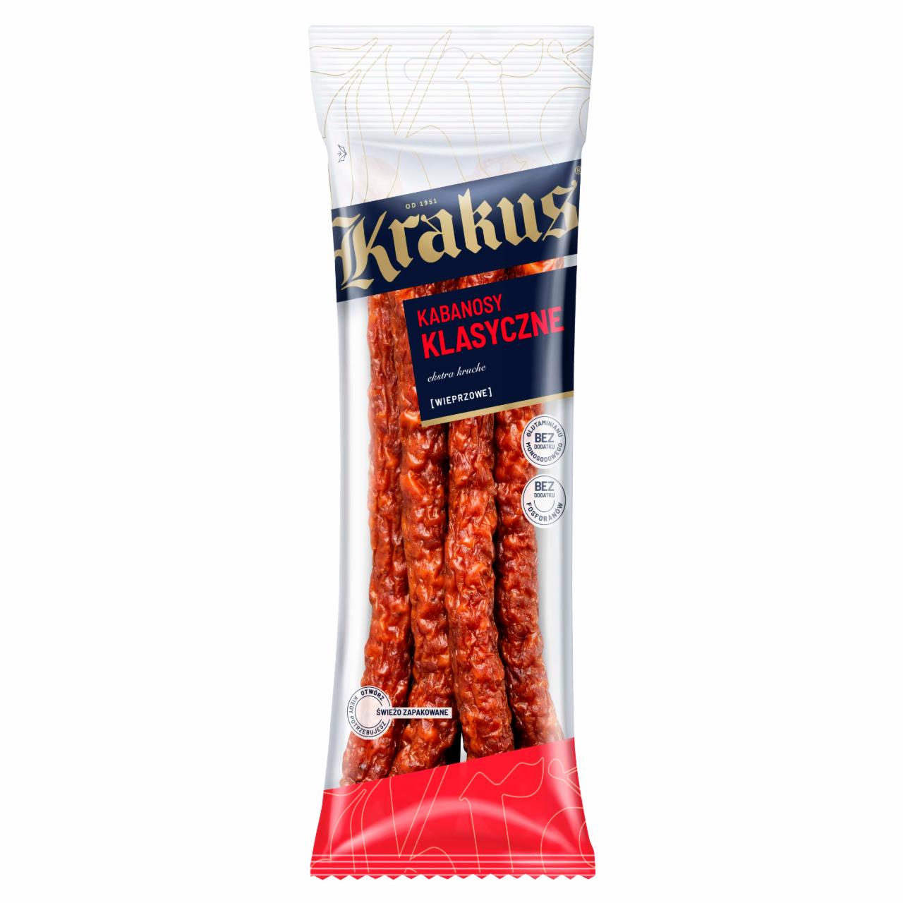 Zdjęcia - Krakus Kabanosy klasyczne z szynką 150 g