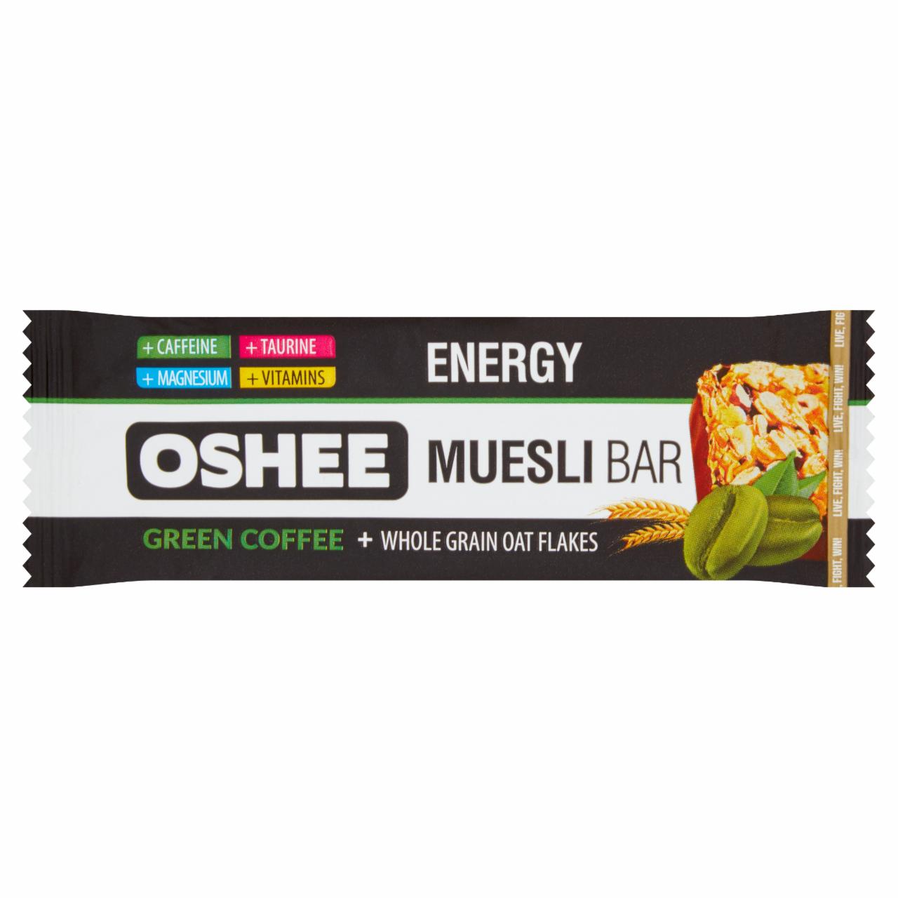 Zdjęcia - Oshee Muesli Bar Baton muesli z orzechami i rodzynkami o smaku kawowym 40 g