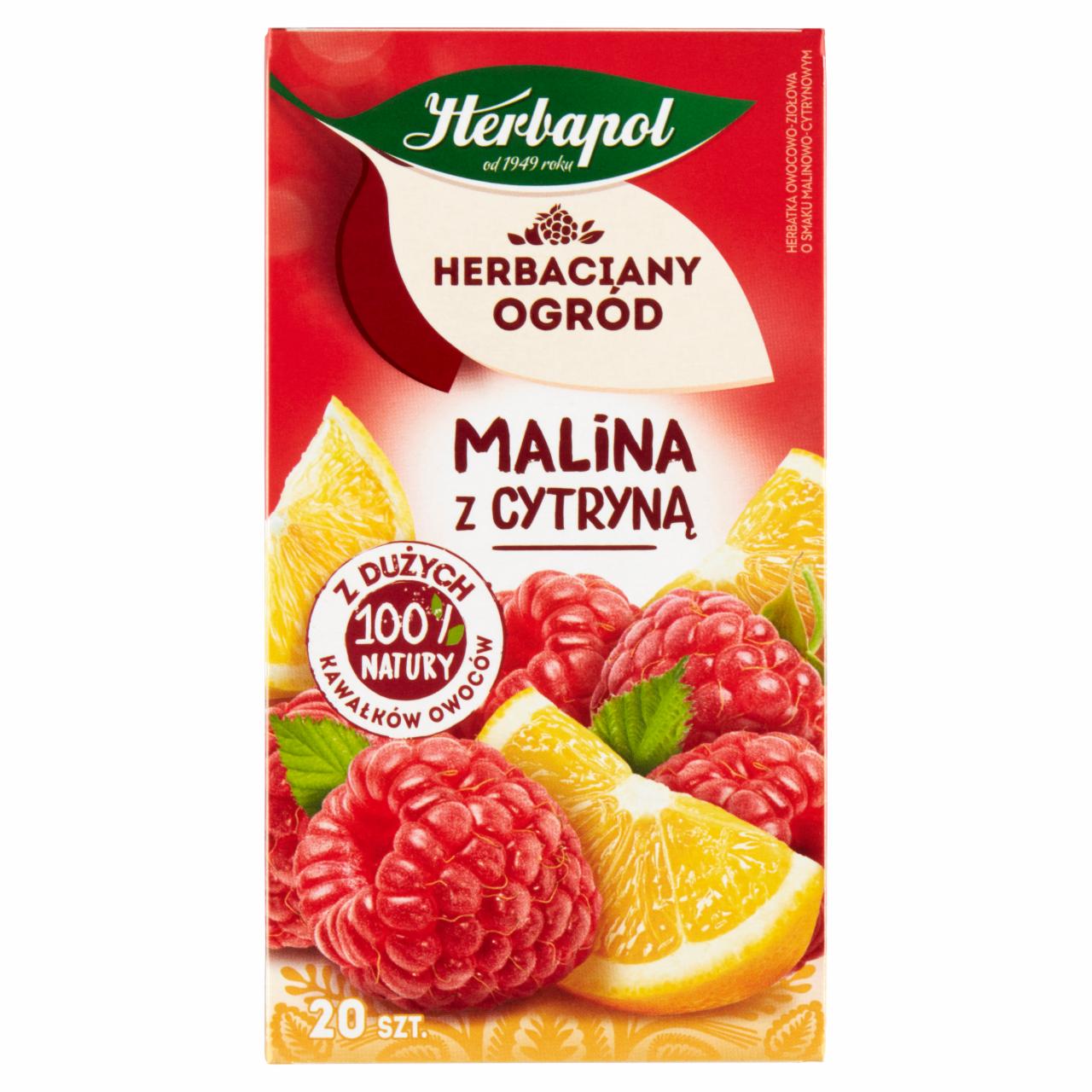 Zdjęcia - Herbapol Herbaciany Ogród Herbatka owocowo-ziołowa malina z cytryną 54 g (20 x 2,7 g)