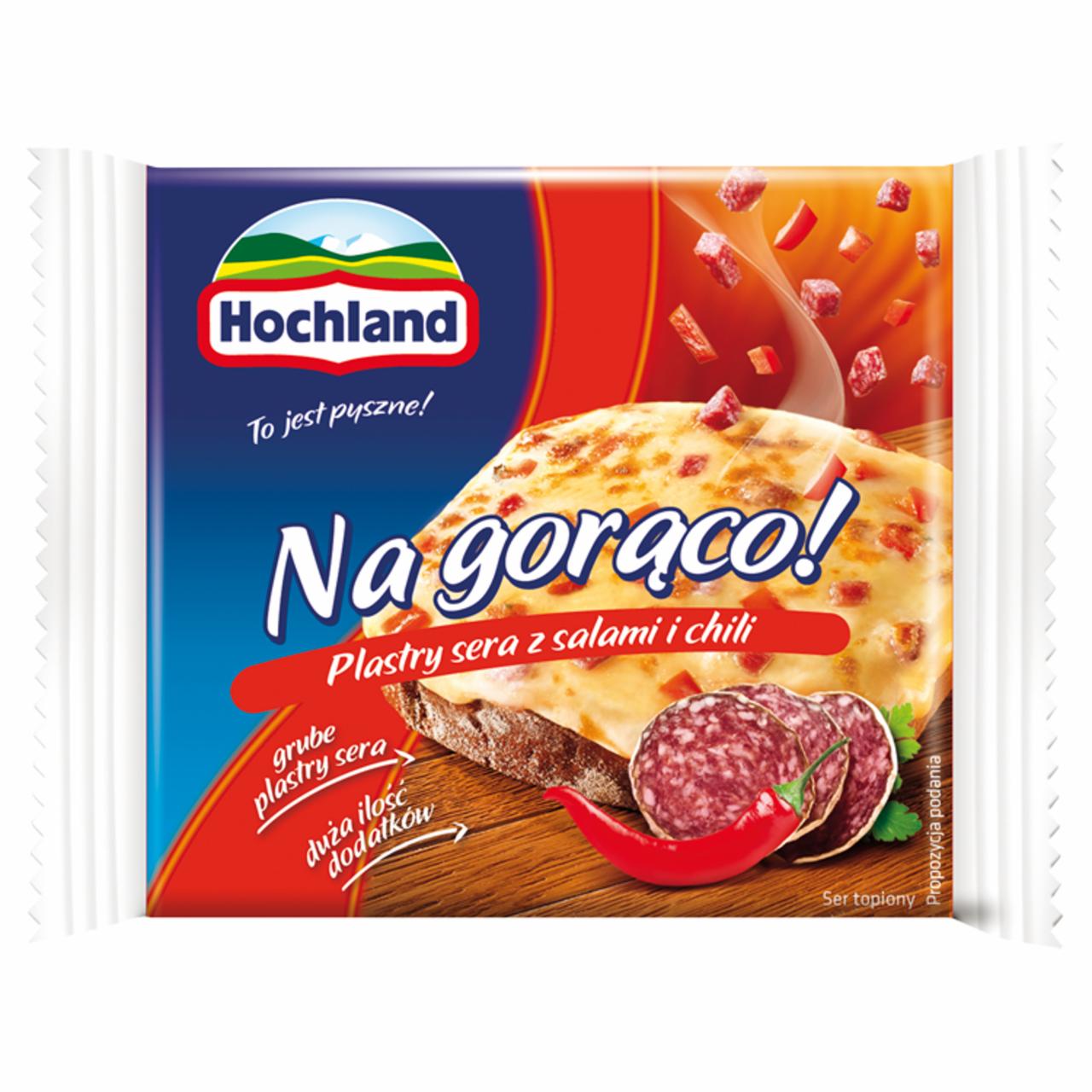 Zdjęcia - Hochland Na gorąco! Plastry sera z salami i chili 144 g