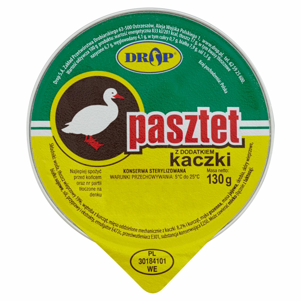 Zdjęcia - Drop Pasztet z dodatkiem kaczki 130 g