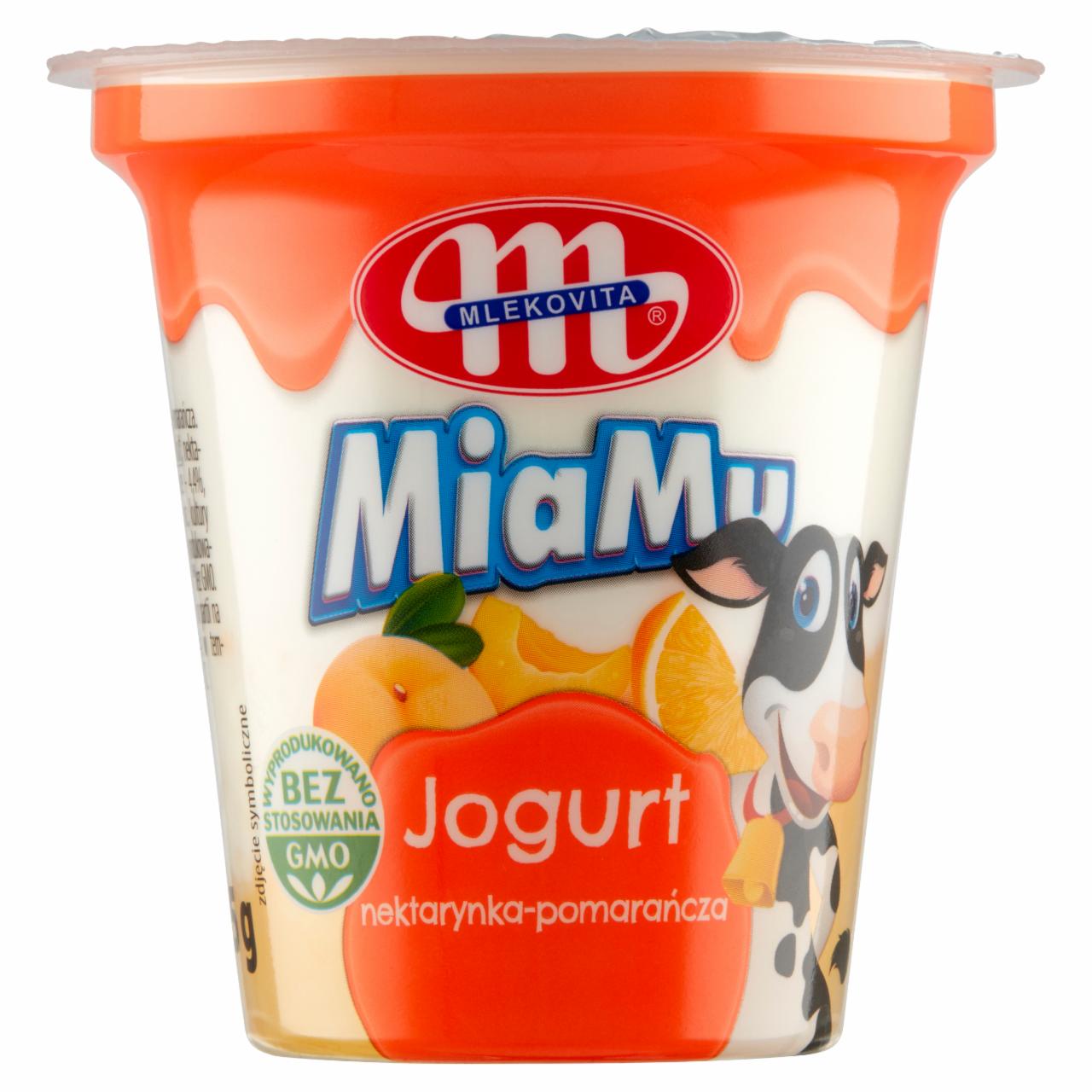 Zdjęcia - Mlekovita MiaMu Jogurt nektarynka-pomarańcza 125 g