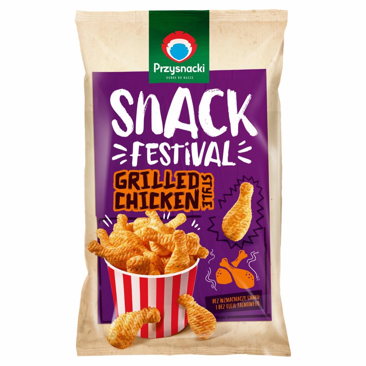 Zdjęcia - Przysnacki Snack Festival Przekąski ziemniaczane smażone o smaku grillowanego kurczaka 100 g