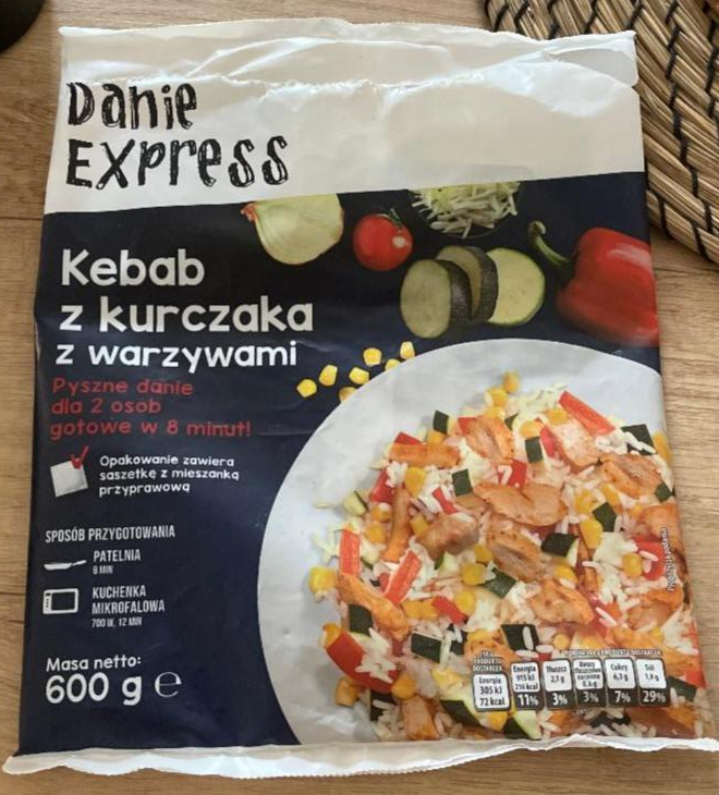 Zdjęcia - Kebab z kurczaka z warzywami Danie Express