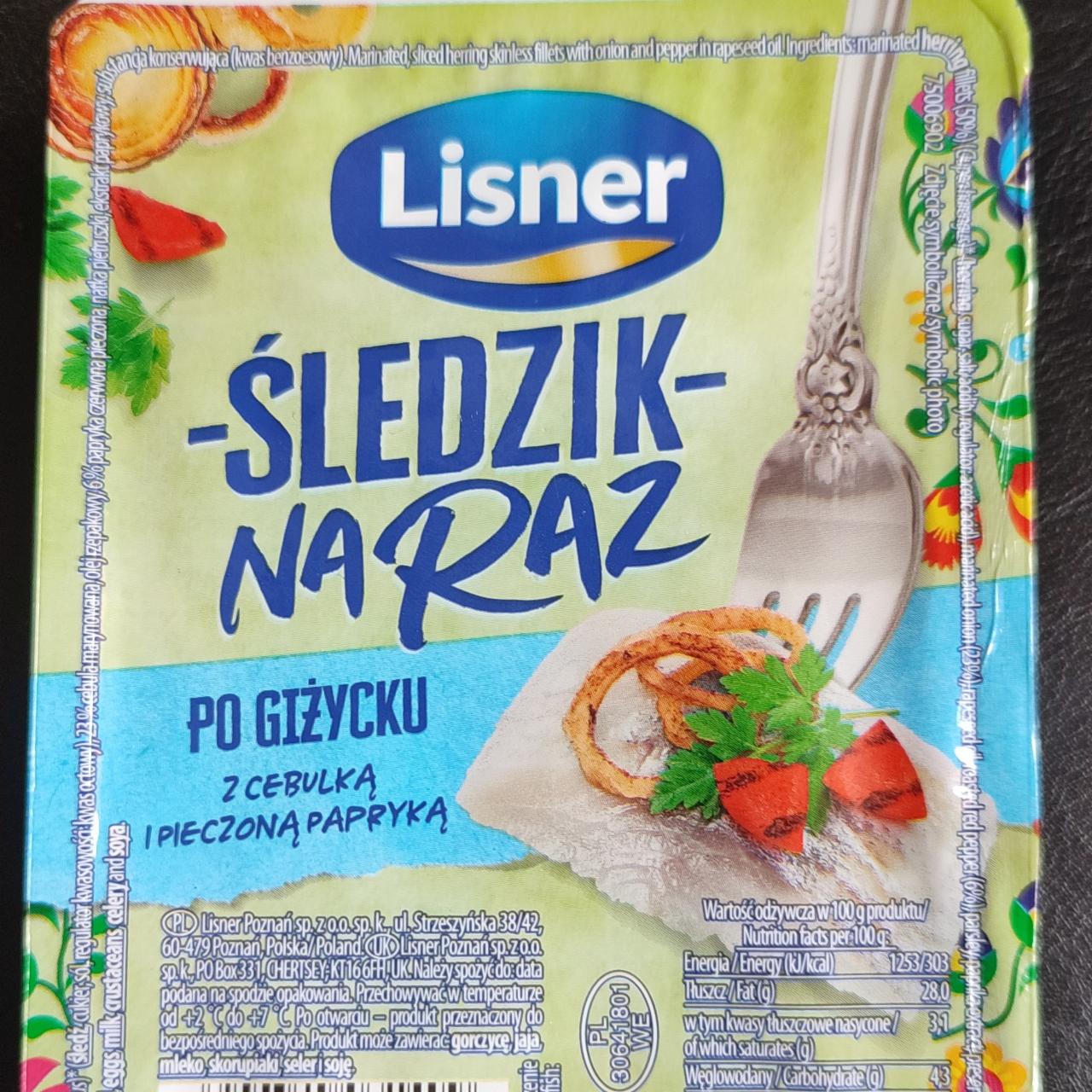 Zdjęcia - Śledzik na raz po giżycku z cebulką i pieczoną papryką Lisner