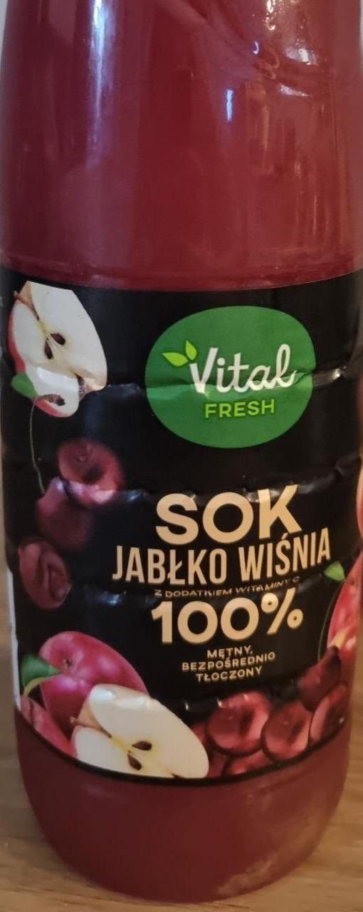 Zdjęcia - sok jabłko wiśnia 100% Vital fresh