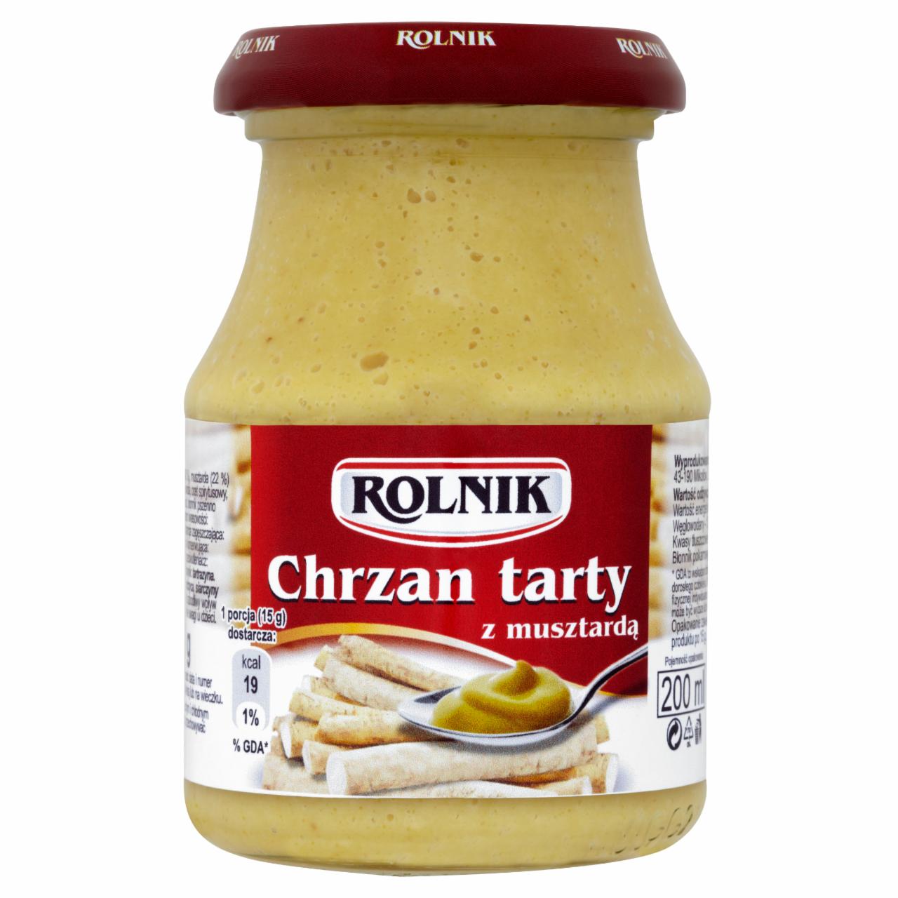 Zdjęcia - Rolnik Chrzan tarty z musztardą 180 g