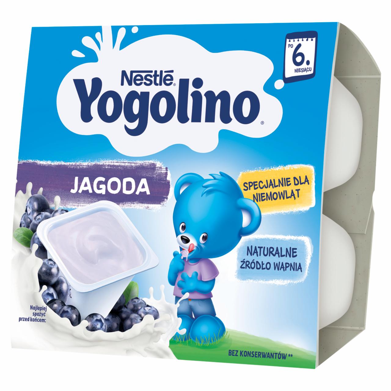 Zdjęcia - Nestlé Yogolino Deserek mleczno-owocowy jagoda dla niemowląt po 6. miesiącu 400 g (4 x 100 g)