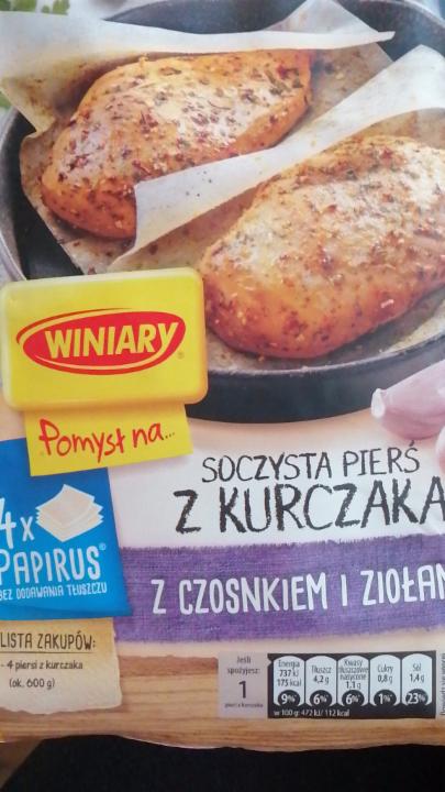 Zdjęcia - Winiary Pomysł na... Soczysta pierś kurczaka z czosnkiem i ziołami 23,7 g