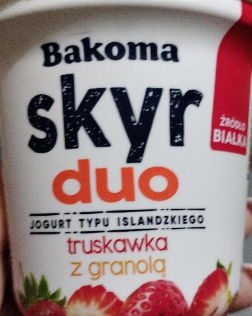 Zdjęcia - Bakoma Skyr Duo Jogurt typu islandzkiego truskawka z granolą 215 g