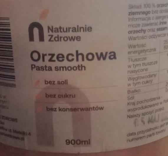 Zdjęcia - orzechowa pasta smooth Naturalnie zdrowe