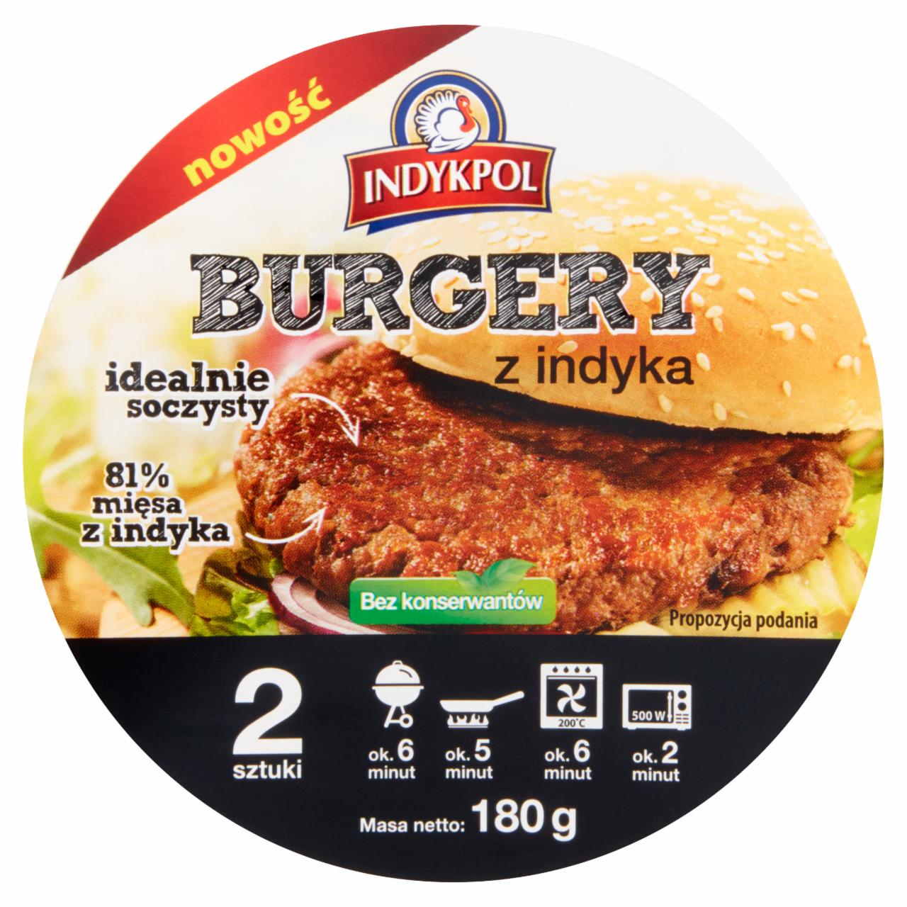 Zdjęcia - Indykpol Burgery z indyka 180 g (2 sztuki)