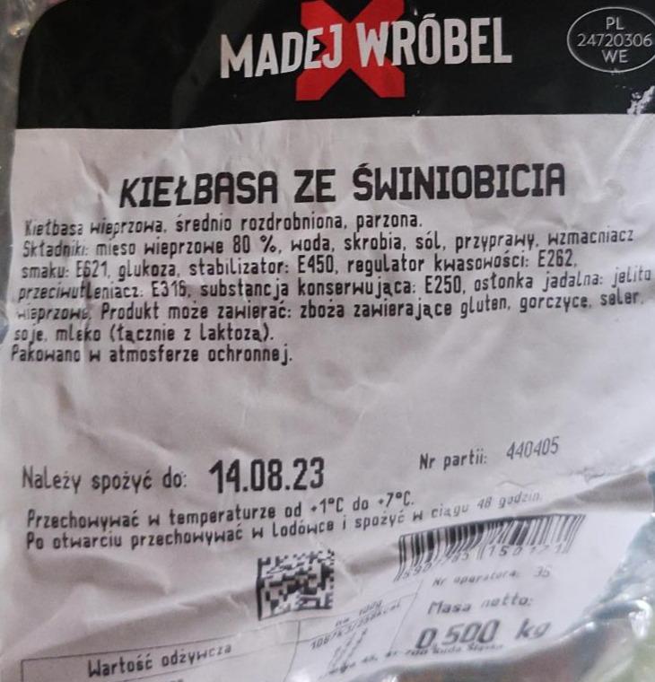 Zdjęcia - Kiełbasa ze świniobicia Madej Wróbel