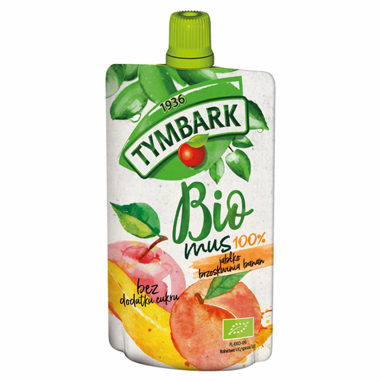 Zdjęcia - Tymbark Bio mus 100% jabłko brzoskwinia banan 100 g