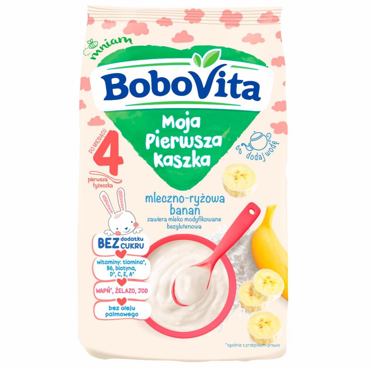 Zdjęcia - BoboVita Moja Pierwsza Kaszka mleczno-ryżowa banan po 4 miesiącu 230 g