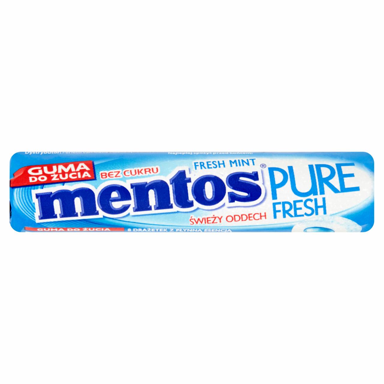 Zdjęcia - Mentos Pure Fresh Fresh Mint Guma do żucia bez cukru 15,5 g (8 sztuk)