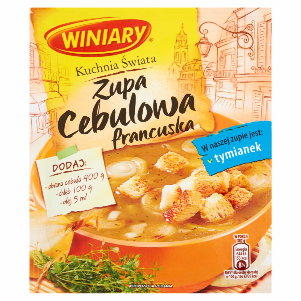 Zdjęcia - Winiary Kuchnia Świata Zupa cebulowa francuska 44 g