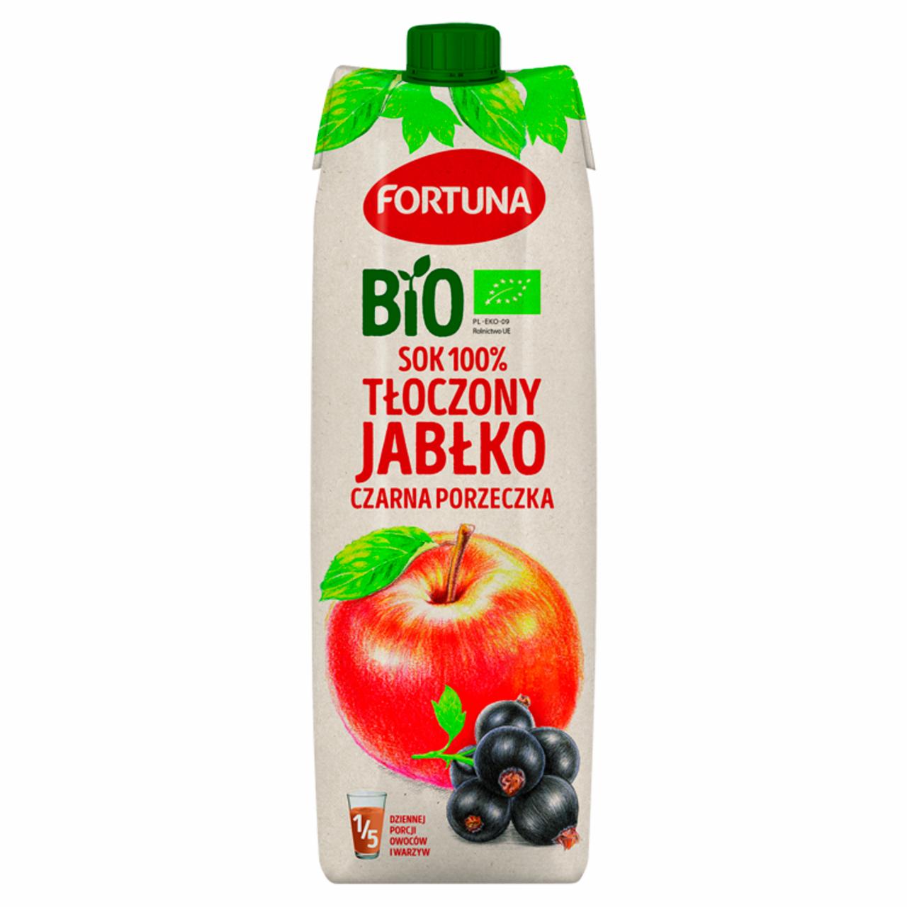 Zdjęcia - Fortuna Bio Sok 100% tłoczony jabłko czarna porzeczka 1 l