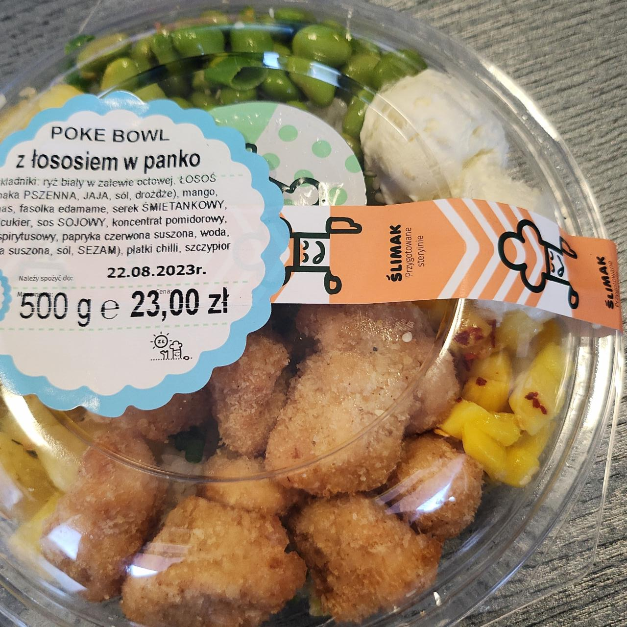 Zdjęcia - Poke Bowl z łososiem w panko Ślimak