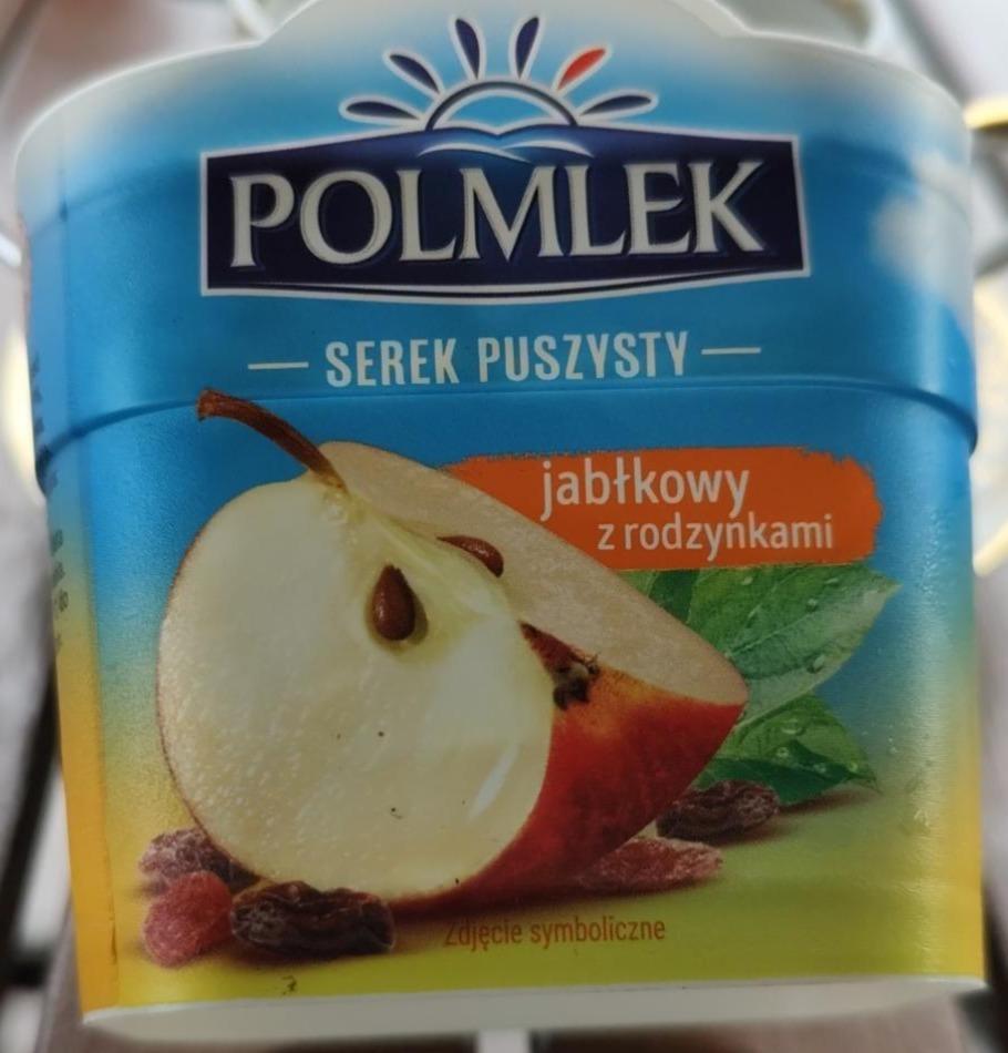 Zdjęcia - Serek puszysty jabłkowy z rodzynkami Polmlek