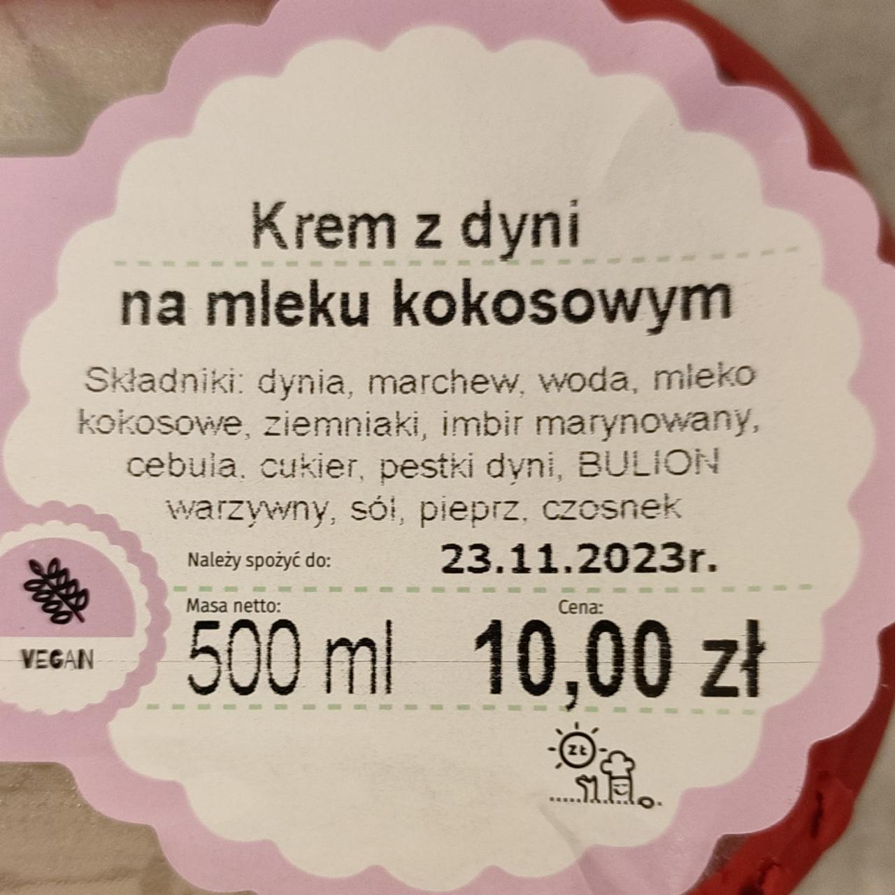 Zdjęcia - Krem z dyni na mleku kokosowym Ślimak