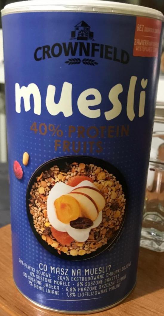 Zdjęcia - Muesli 40% Protein Fruits Crownfield