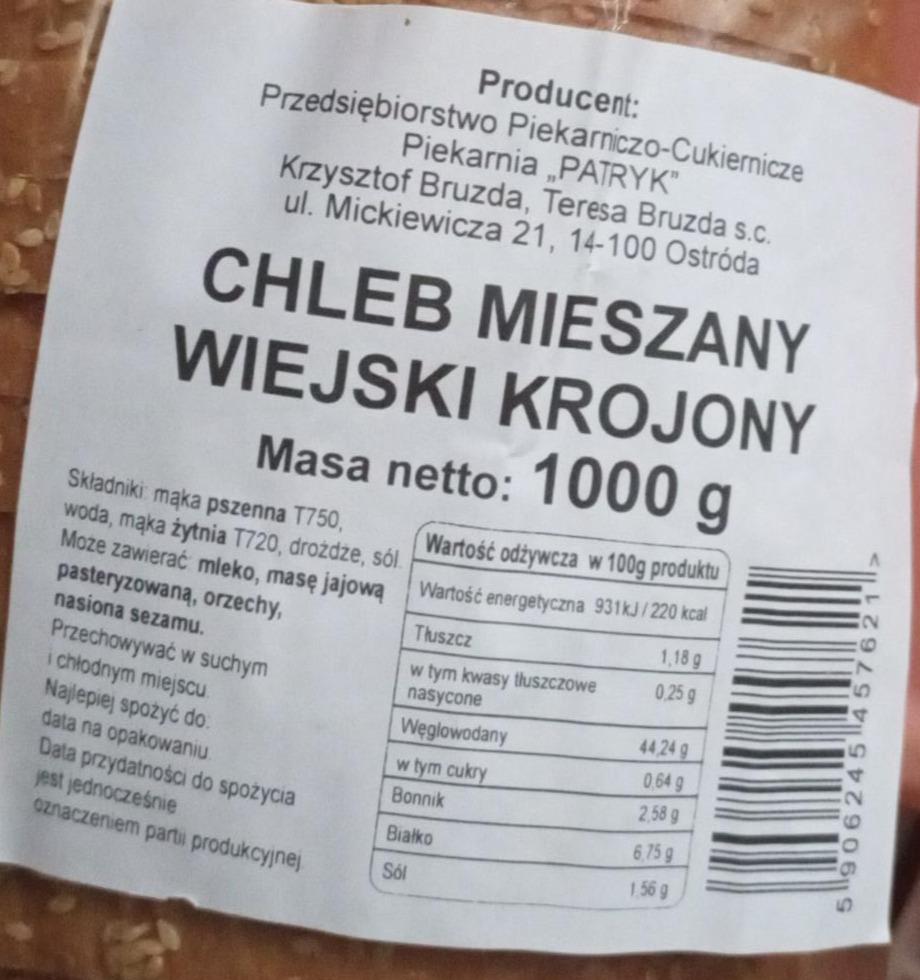 Zdjęcia - Chleb wiejski krojony Patryk