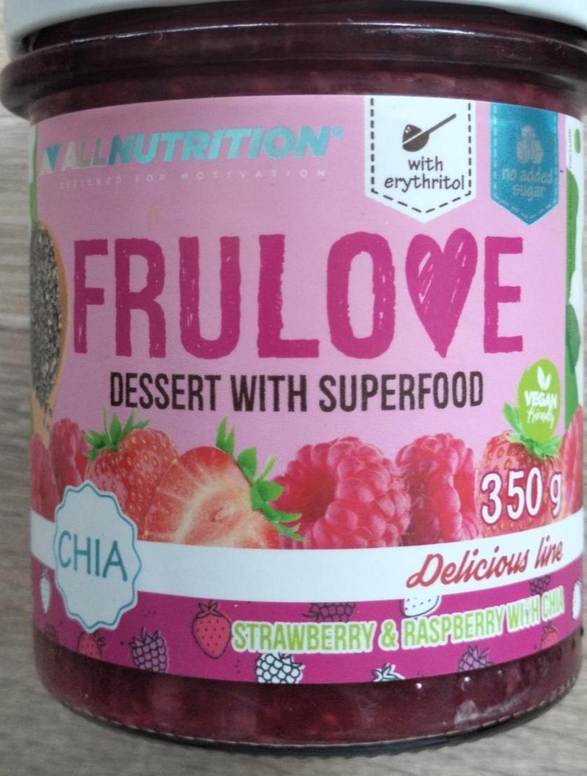 Zdjęcia - Frulove dessert with superfood Chia Strawberry & Raspberry Allnutrition