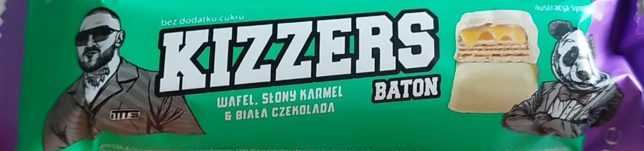 Zdjęcia - Baton wafel słony karmel & biała czekolada Kizzers