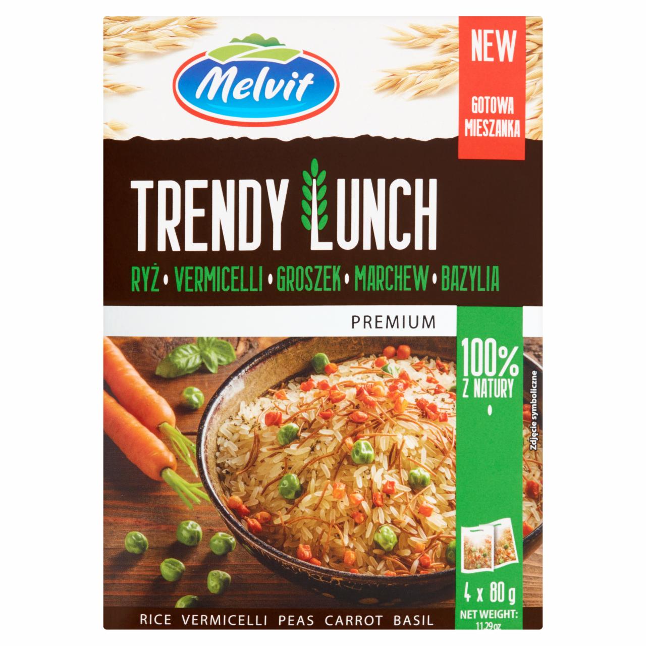 Zdjęcia - Premium Trendy Lunch ryż vermicelli groszek marchew bazylia Melvit