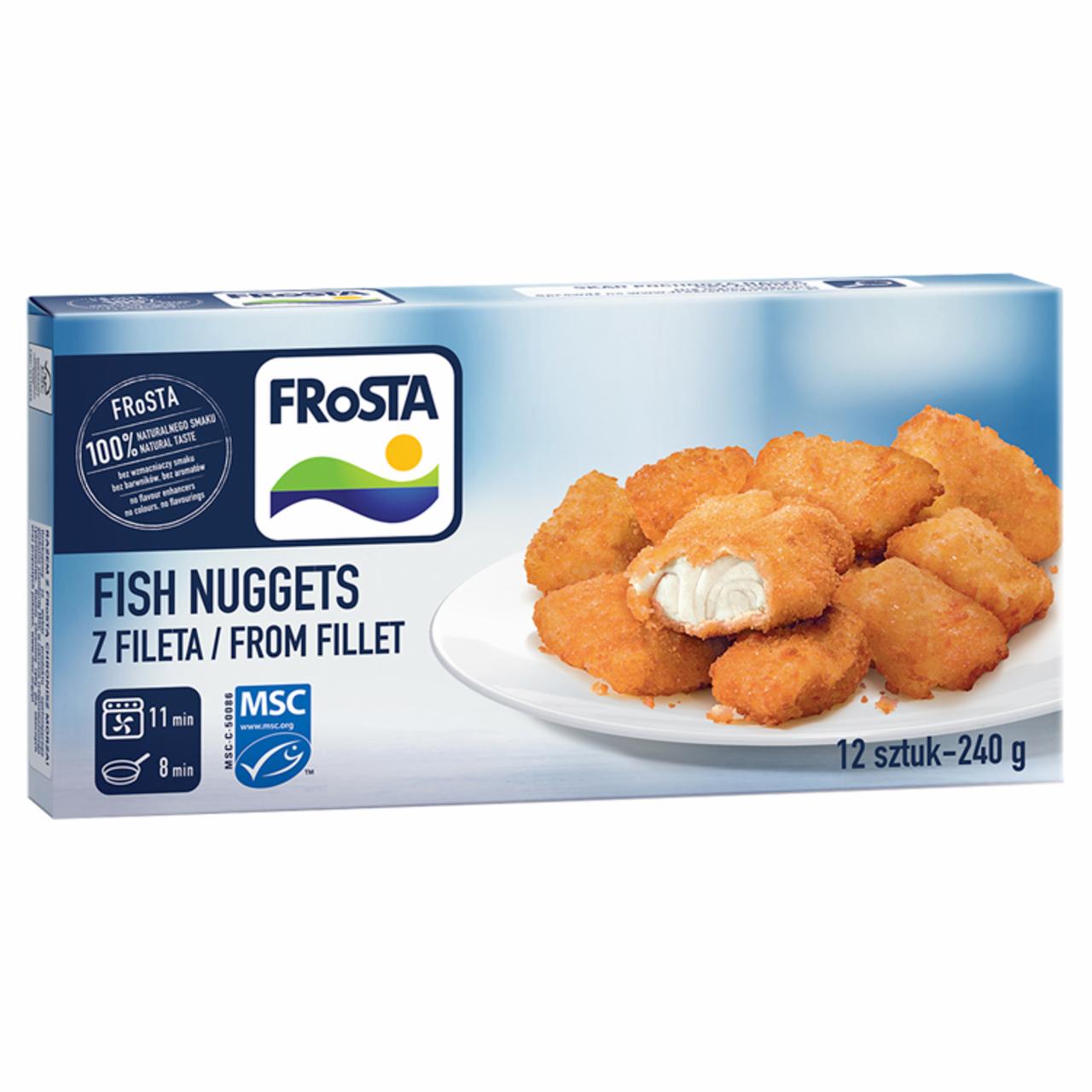 Zdjęcia - FRoSTA Fish Nuggets Mini porcje z filetów rybnych w chrupiącej panierce 240 g (12 sztuk)