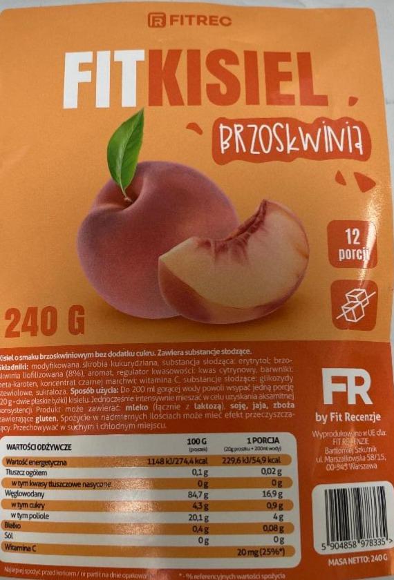 Zdjęcia - Fit kisiel brzoskwinia Fitrec