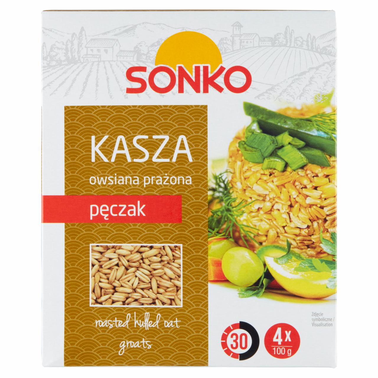 Zdjęcia - Sonko Kasza owsiana prażona pęczak 400 g (4 x 100 g)