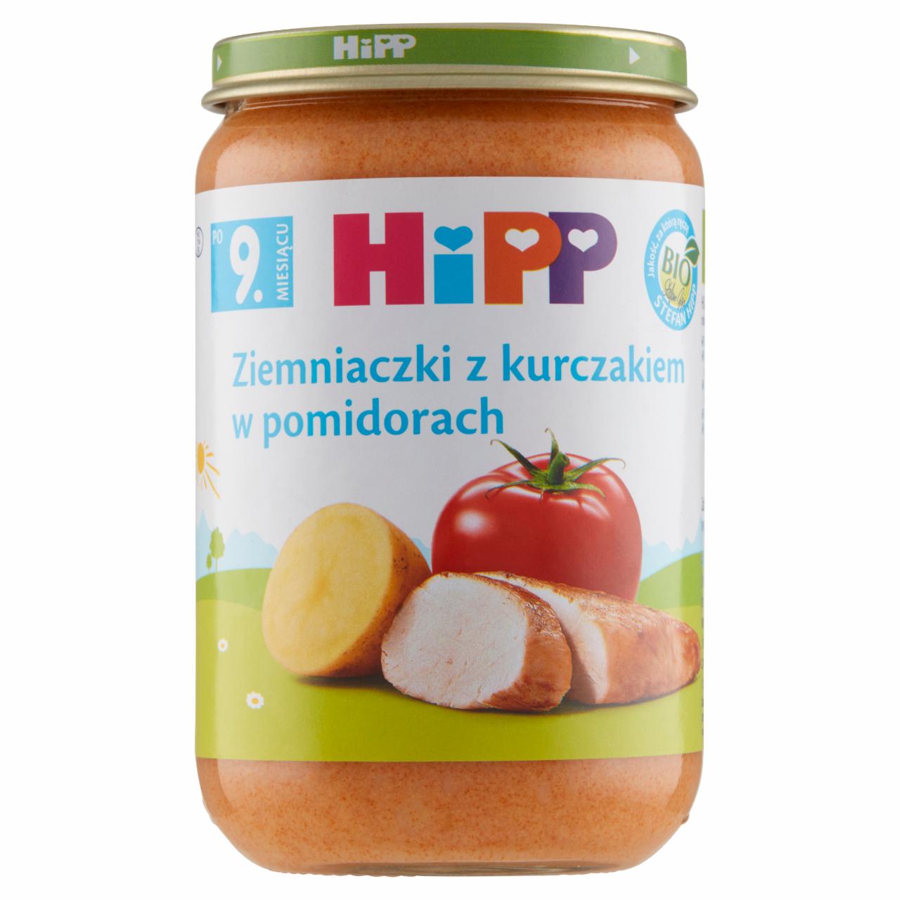 Zdjęcia - HiPP BIO Ziemniaczki z kurczakiem w pomidorach po 9. miesiącu 220 g