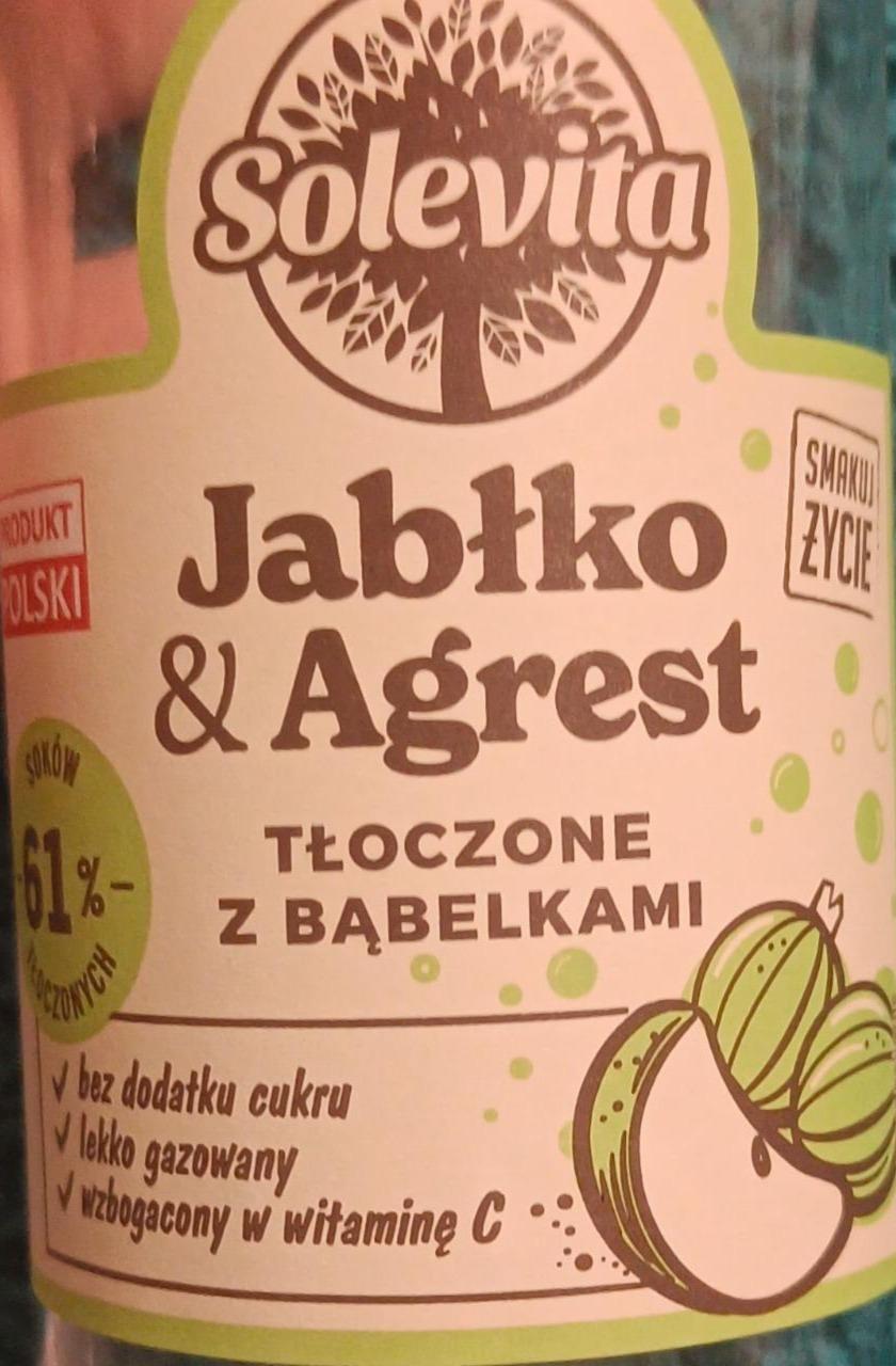 Zdjęcia - Jabłko & agrest tłoczone z bąbelkami Solevita