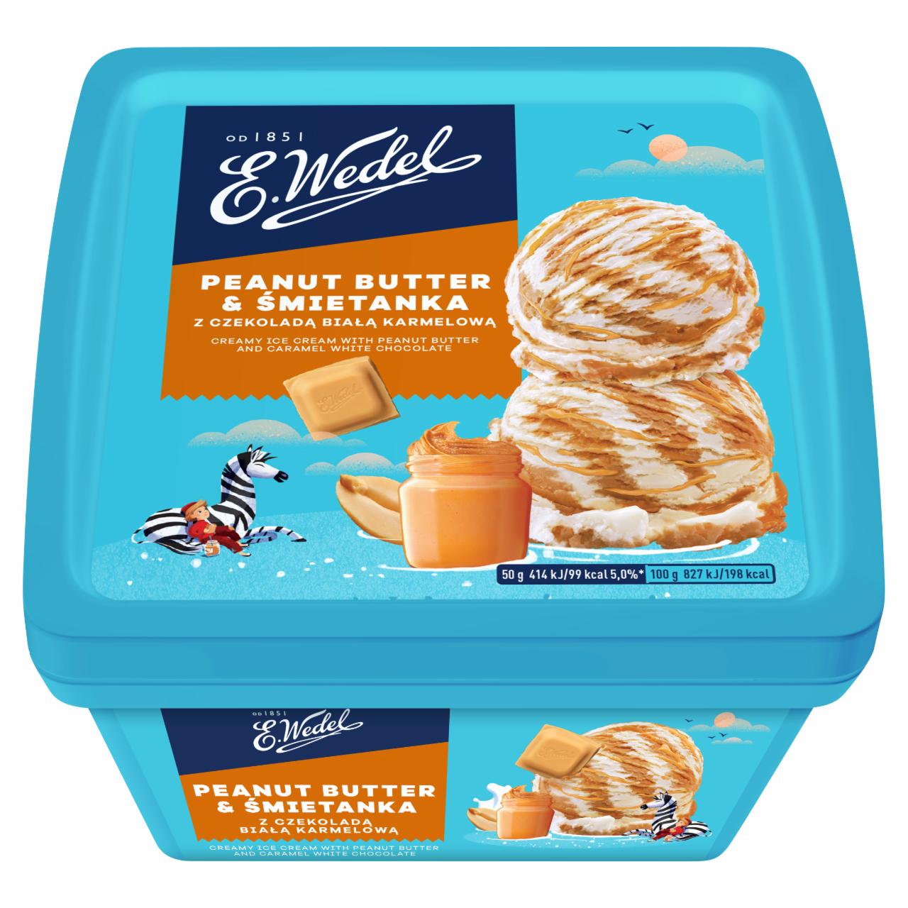 Zdjęcia - E. Wedel Lody peanut butter & śmietanka z czekoladą białą karmelową 700 ml