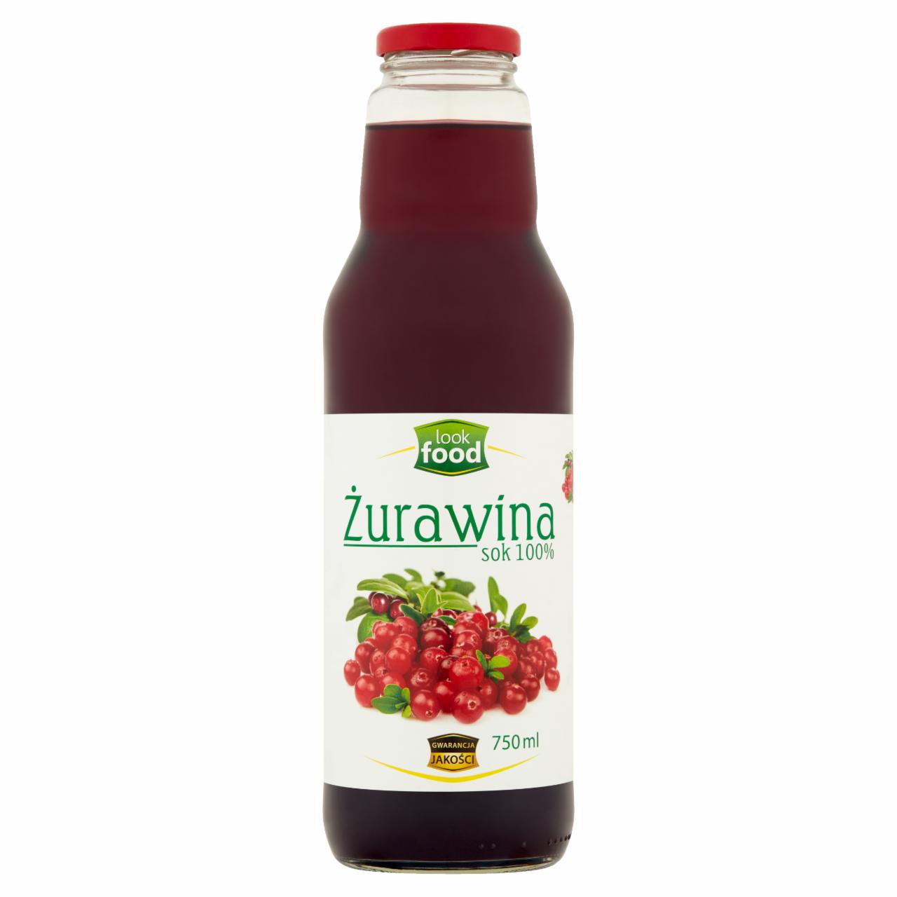 Zdjęcia - Look Food Sok 100% żurawina 750 ml