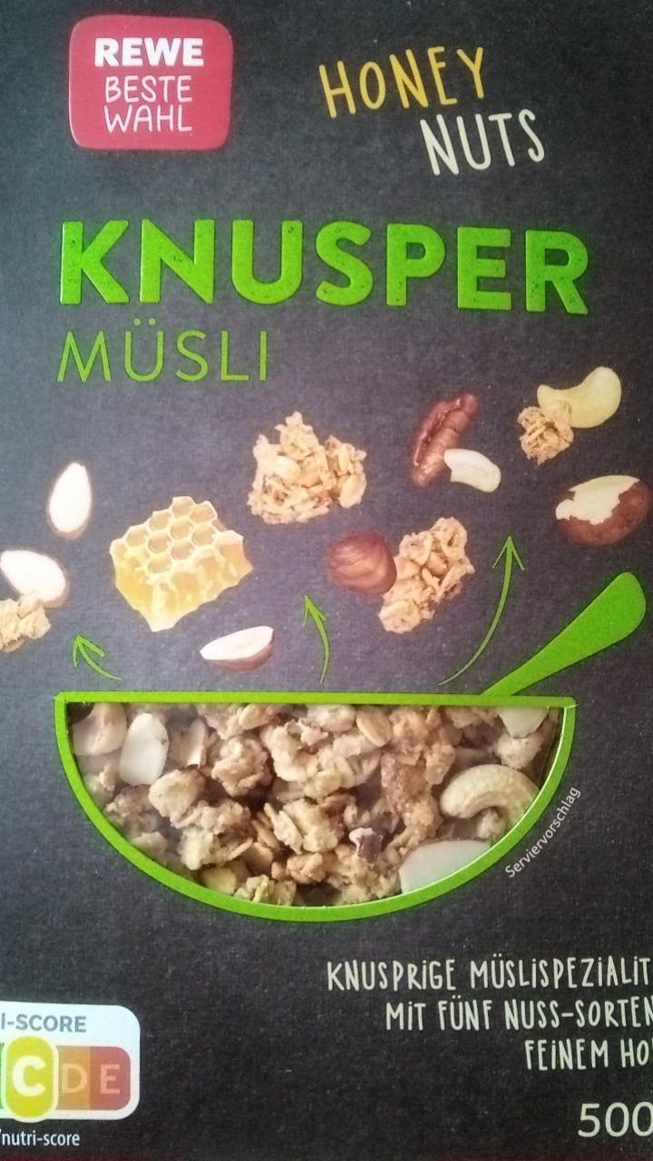 Zdjęcia - Knusper Müsli Honey nuts Rewe