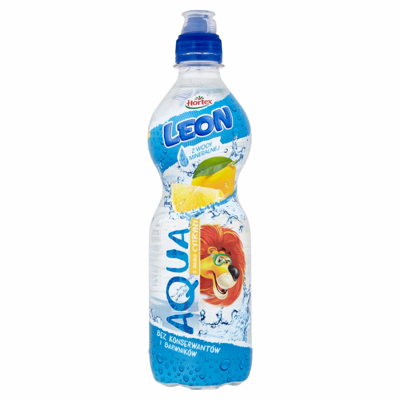 Zdjęcia - Hortex Leon Aqua o smaku cytryny Napój niegazowany 500 ml