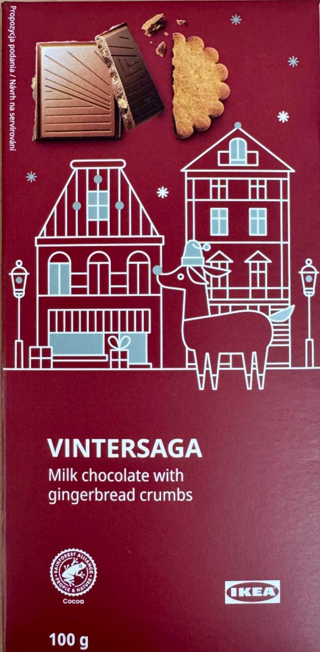 Zdjęcia - Vintersaga milk chocolate with gingerbread crumbs Ikea