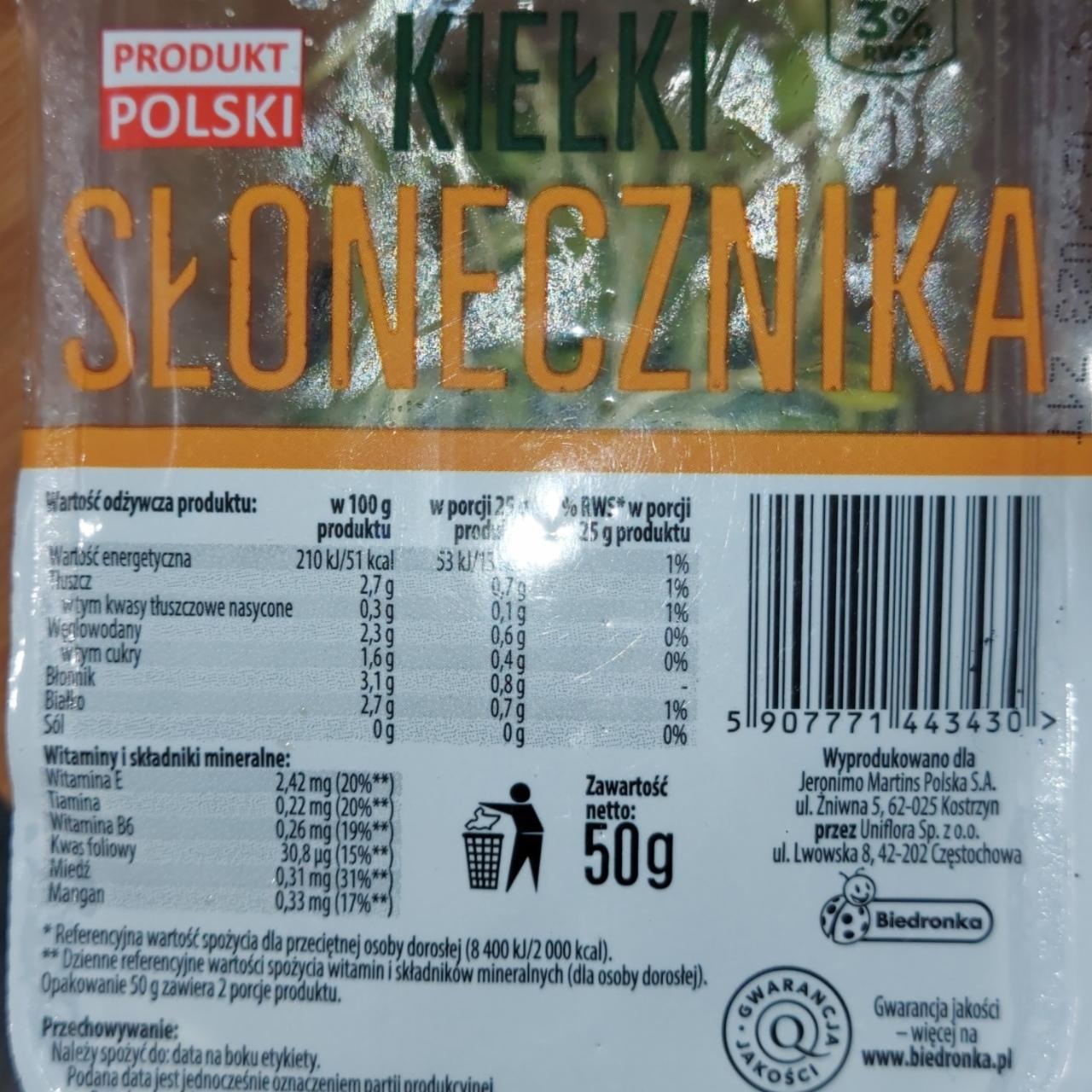 Zdjęcia - kiełki słonecznika Biedronka