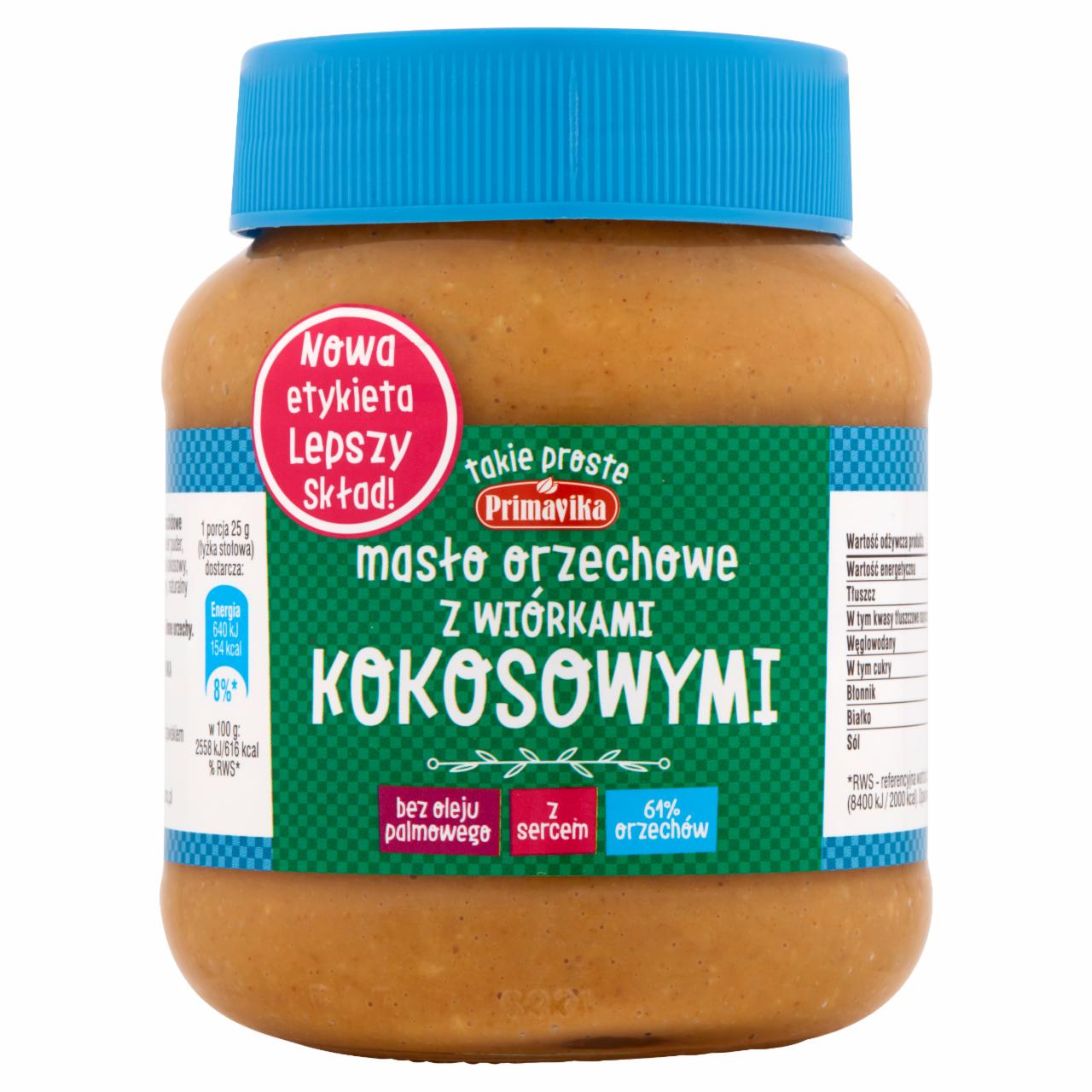 Zdjęcia - Primavika Masło orzechowe z wiórkami kokosowymi 350 g