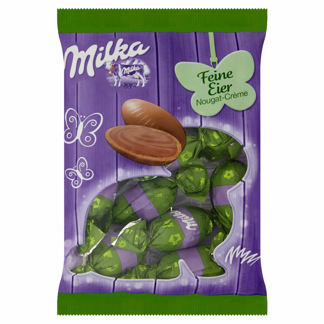 Zdjęcia - Milka Fine Eggs Czekolada mleczna z mleka alpejskiego z nadzieniem orzechowym 90 g