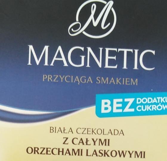 Zdjęcia - BEZ CUKRU Magnetic Czekolada biała z całymi orzechami laskowymi