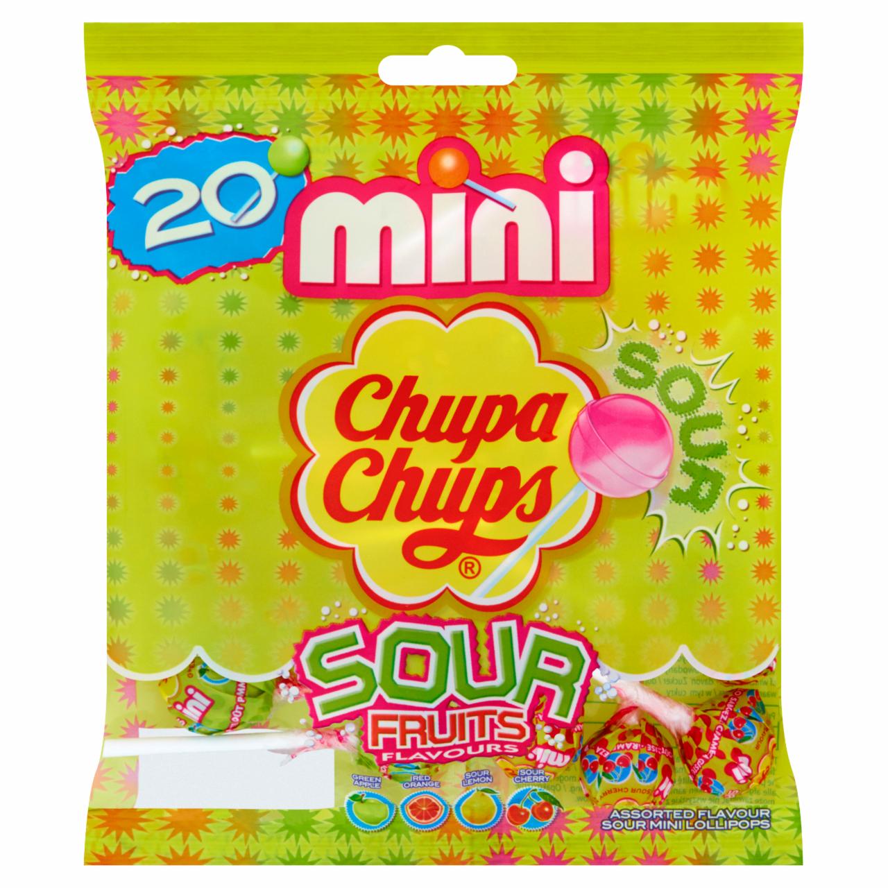 Zdjęcia - Chupa Chups Mini Kwaśne lizaki wielosmakowe 120 g (20 sztuk)