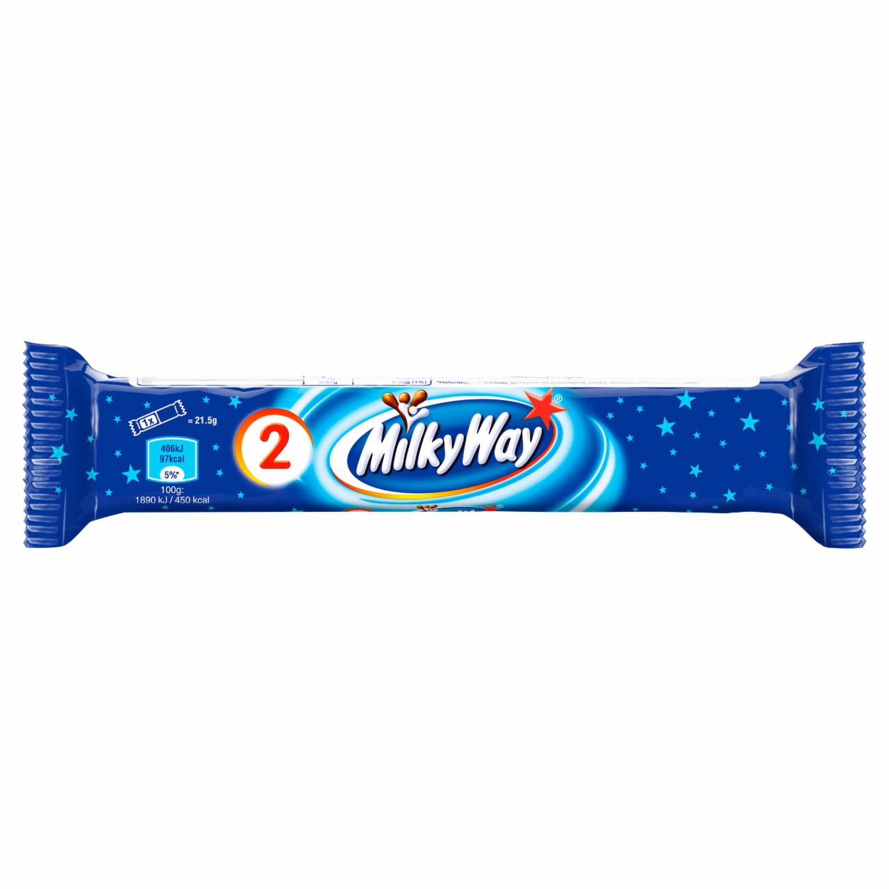 Zdjęcia - Baton z białym nadzieniem oblany czekoladą 43 g (2 x 21,5 g) Milky Way