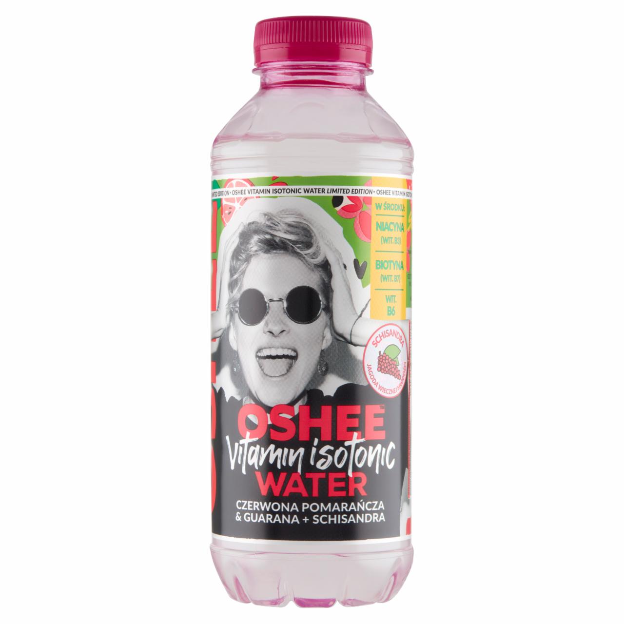 Zdjęcia - Oshee Vitamin Isotonic Water Napój niegazowany czerwona pomarańcza & guarana + schisandra 555 ml