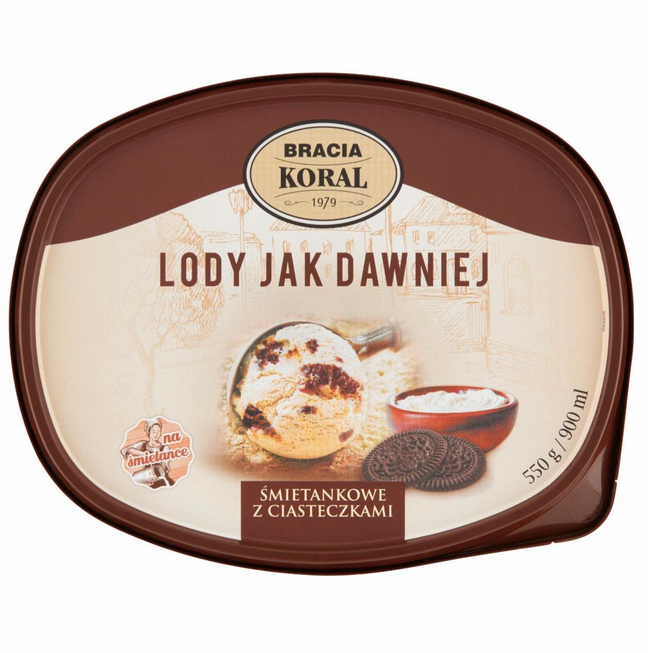 Zdjęcia - Jak dawniej Lody śmietanka & ciasteczka 900 ml Bracia Koral