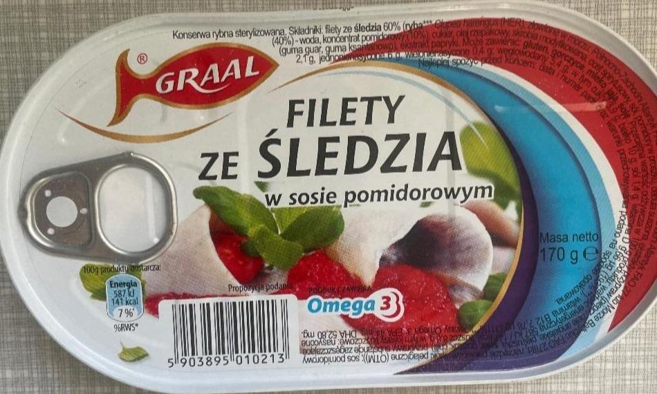 Zdjęcia - Filety ze śledzia w sosie pomidorowym Graal